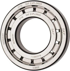 SKF - 40mm Bore Diam, 80mm Outside Diam, 18mm Wide Cylindrical Roller Bearing - 53,900 N Dynamic Capacity, 53,000 Lbs. Static Capacity - Industrial Tool & Supply