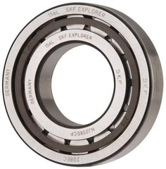 SKF - 40mm Bore Diam, 80mm Outside Diam, 18mm Wide Cylindrical Roller Bearing - 53,900 N Dynamic Capacity, 53,000 Lbs. Static Capacity - Industrial Tool & Supply