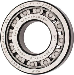 SKF - 40mm Bore Diam, 90mm Outside Diam, 23mm Wide Cylindrical Roller Bearing - 80,900 N Dynamic Capacity, 78,000 Lbs. Static Capacity - Industrial Tool & Supply