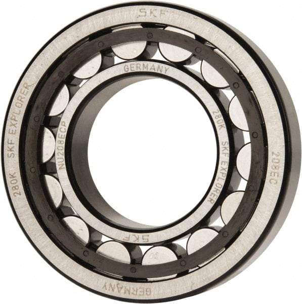 SKF - 40mm Bore Diam, 80mm Outside Diam, 18mm Wide Cylindrical Roller Bearing - 53,900 N Dynamic Capacity, 53,000 Lbs. Static Capacity - Industrial Tool & Supply