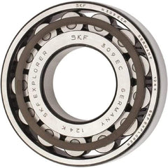 SKF - 45mm Bore Diam, 100mm Outside Diam, 25mm Wide Cylindrical Roller Bearing - 99,000 N Dynamic Capacity, 100,000 Lbs. Static Capacity - Industrial Tool & Supply