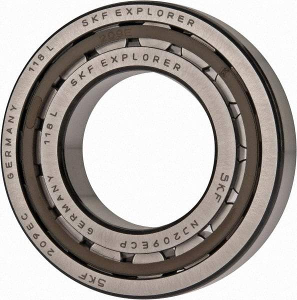 SKF - 45mm Bore Diam, 85mm Outside Diam, 19mm Wide Cylindrical Roller Bearing - 60,500 N Dynamic Capacity, 64,000 Lbs. Static Capacity - Industrial Tool & Supply
