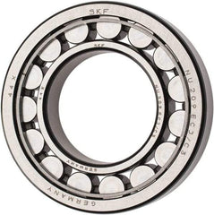 SKF - 45mm Bore Diam, 85mm Outside Diam, 19mm Wide Cylindrical Roller Bearing - 60,500 N Dynamic Capacity, 64,000 Lbs. Static Capacity - Industrial Tool & Supply