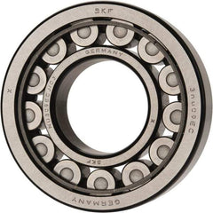 SKF - 45mm Bore Diam, 100mm Outside Diam, 25mm Wide Cylindrical Roller Bearing - 99,000 N Dynamic Capacity, 100,000 Lbs. Static Capacity - Industrial Tool & Supply