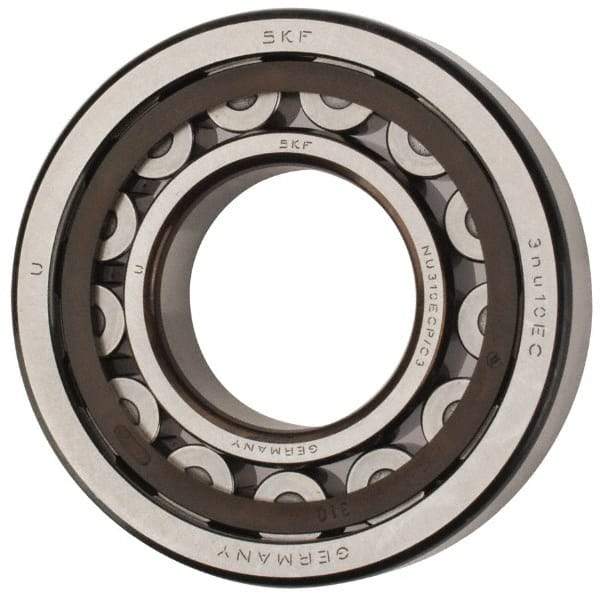 SKF - 50mm Bore Diam, 110mm Outside Diam, 27mm Wide Cylindrical Roller Bearing - 110,000 N Dynamic Capacity, 112,000 Lbs. Static Capacity - Industrial Tool & Supply