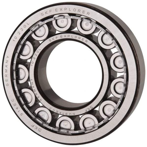 SKF - 70mm Bore Diam, 150mm Outside Diam, 35mm Wide Cylindrical Roller Bearing - 205,000 N Dynamic Capacity, 228,000 Lbs. Static Capacity - Industrial Tool & Supply