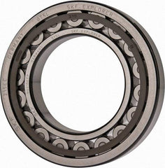 SKF - 75mm Bore Diam, 130mm Outside Diam, 25mm Wide Cylindrical Roller Bearing - 130,000 N Dynamic Capacity, 156,000 Lbs. Static Capacity - Industrial Tool & Supply