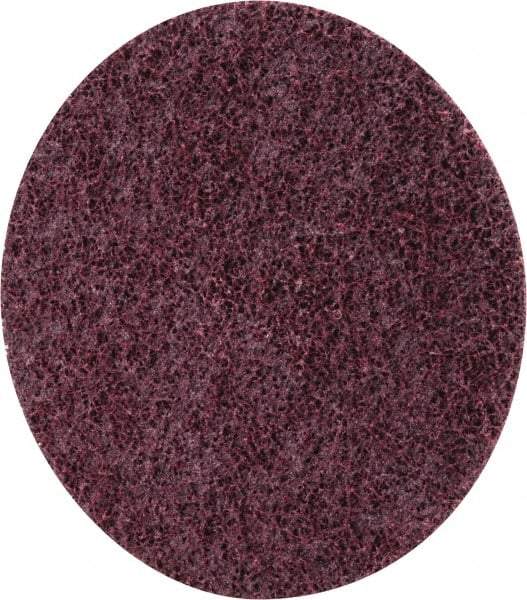 3M - 5" Coarse Grade Ceramic Deburring Disc - Quick Change Connection, Maroon, 12,000 Max RPM - Industrial Tool & Supply