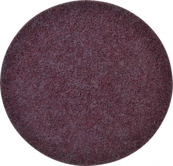 3M - 7" Coarse Grade Ceramic Deburring Disc - Quick Change Connection, Maroon, 8,600 Max RPM - Industrial Tool & Supply