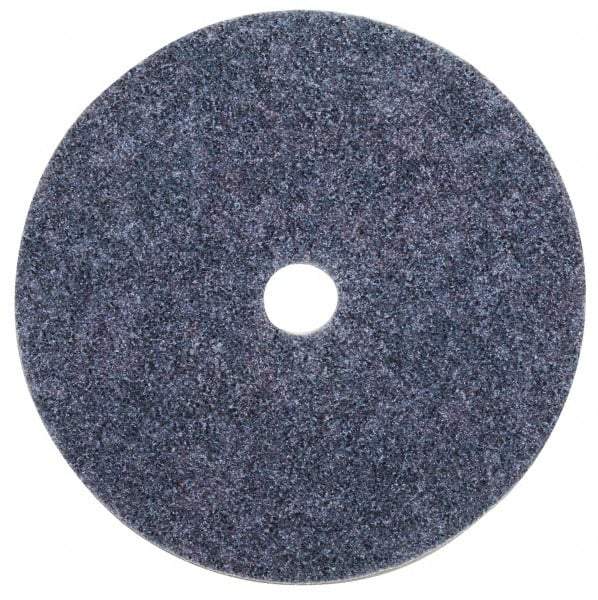 3M - 5" Coarse Grade Aluminum Oxide Deburring Disc - 7/8" Center Hole, Arbor Connection, Blue, 10,000 Max RPM - Industrial Tool & Supply