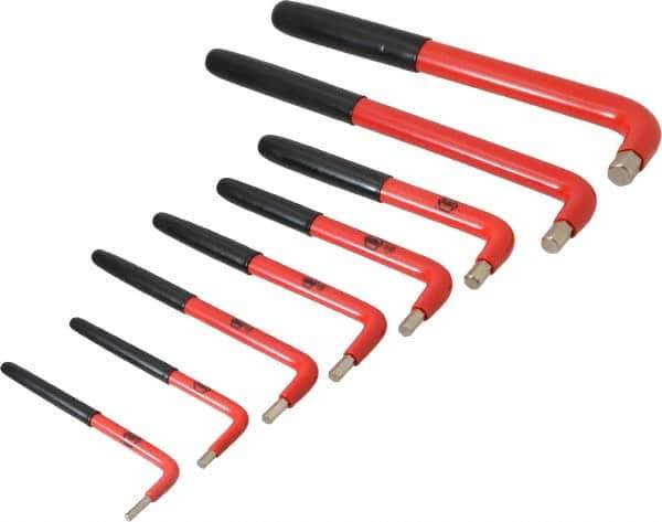 Wiha - 8 Piece Insulated L-Key Hex Key Set - Hex Range 1/8 to 1/2" - Industrial Tool & Supply