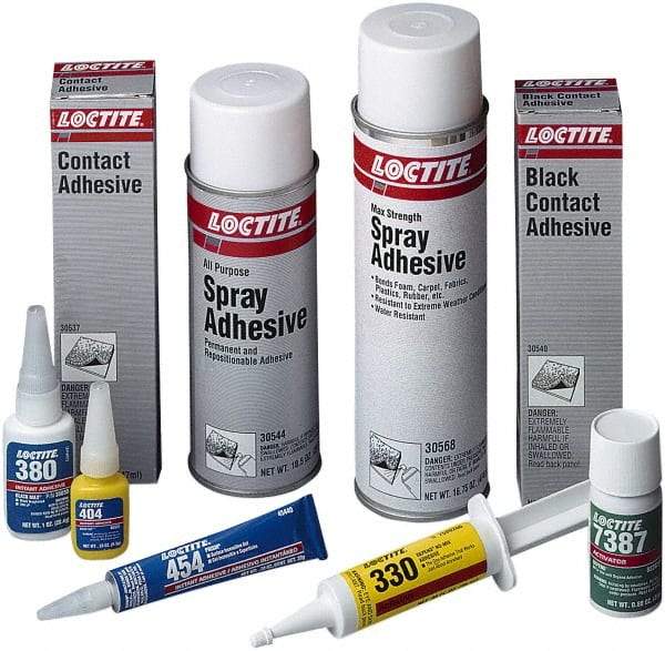 Loctite - 0.70 oz Bottle Clear Instant Adhesive - Series 435, 30 sec Working Time, 24 hr Full Cure Time, Bonds to Metal, Plastic & Rubber - Industrial Tool & Supply