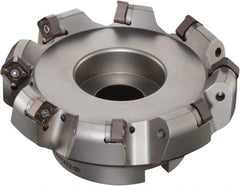 Sumitomo - 200mm Cut Diam, 47.63mm Arbor Hole, 45° Indexable Chamfer & Angle Face Mill - 8 Inserts, ONMT 05T6\xB6SNMT 13T6\xB6XNET 13T6 Insert, Right Hand Cut, Through Coolant, Series DualMill - Industrial Tool & Supply