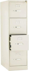 Hon - 15" Wide x 52" High x 26-1/2" Deep, 4 Drawer Vertical File with Lock - Steel, Putty - Industrial Tool & Supply