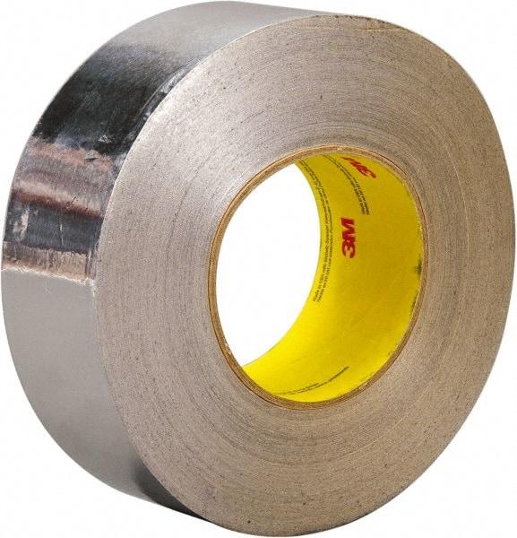 3M - 3" x 45m Silver Foil Tape - 3.25 mil, Acrylic Adhesive, Aluminum Foil Backing, -30°F to 260°F, Series 3380 - Industrial Tool & Supply