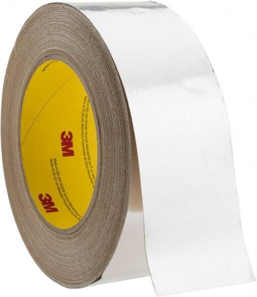 3M - 2" x 45m Silver Foil Tape - 3.25 mil, Acrylic Adhesive, Aluminum Foil Backing, 10 Lb/ln Tensile Strength, -30°F to 260°F, Series 3380 - Industrial Tool & Supply