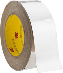 3M - 2" x 45m Silver Foil Tape - 3.25 mil, Acrylic Adhesive, Aluminum Foil Backing, 10 Lb/ln Tensile Strength, -30°F to 260°F, Series 3380 - Industrial Tool & Supply