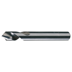 ‎3/8″ × 3-1/8″ OAL 90 Degree HSS Radial NC Spotting Drills Bright - Exact Industrial Supply