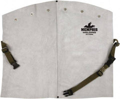 MCR Safety - 8 x 20" Flame Resistant/Retardant & Welding Bib Apron - Kevlar, 14 oz Material, Gray, 0 Pockets, Snap Closure, Flame Resistant - Industrial Tool & Supply