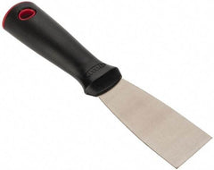 Hyde Tools - Stiff Carbon Steel Scraper - 1-1/2" Blade Width x 3-1/4" Blade Length, Polypropylene Handle - Industrial Tool & Supply