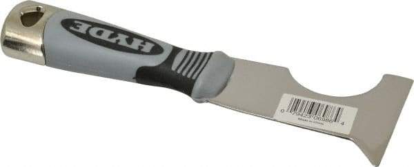Hyde Tools - 2-1/2" Wide Stainless Steel Putty Knife - Stiff, Cushioned Grip Polypropylene Handle, 8" OAL - Industrial Tool & Supply