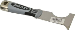 Hyde Tools - 2-1/2" Wide Stainless Steel Putty Knife - Stiff, Cushioned Grip Polypropylene Handle, 8" OAL - Industrial Tool & Supply