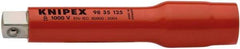 Knipex - 3/8" Drive Insulated Socket Extension - 5" OAL - Industrial Tool & Supply