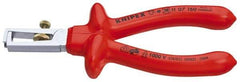 Knipex - 7 AWG to 13/64" Capacity Insulated Wire Stripper - 6-1/4" OAL, 1000 Volt Insulated Handle - Industrial Tool & Supply