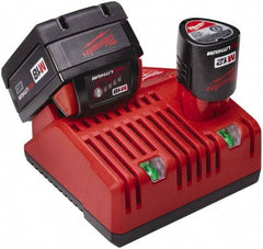 Milwaukee Tool - 12/18 Volt, 2 Battery Power Tool Lithium-Ion Battery Charger - M12 and M18 Not Included - Industrial Tool & Supply