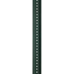 Nucor - 8' High, Powder Coated Traffic Sign Post - Steel, 3/8" Hole Diam, Green - Industrial Tool & Supply