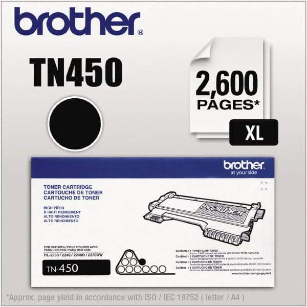Brother - Black Toner Cartridge - Use with Brother DCP-7055, 7055W, 7060D, 7065DN, HL-2220, 2230, 2240, 2240D, 2270DW, 2275DW, 2280DW, intelliFAX-2840, 2940, MFC-7240, 7360N, 7365DN, 7460DN, 7860DW - Industrial Tool & Supply
