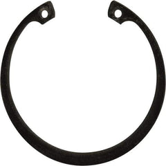 Rotor Clip - 0.078" Thick, Phosphate Finish, Steel Snap Internal Retaining Ring - 0.086" Groove Width, 0.074" Groove Depth, 2.648" Groove Diam, Grade 1060-1090 - Industrial Tool & Supply