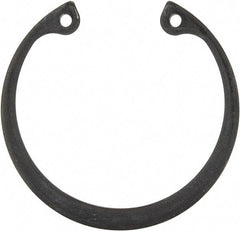 Rotor Clip - 0.062" Thick, Phosphate Finish, Steel Snap Internal Retaining Ring - 0.068" Groove Width, 0.05" Groove Depth, 1.725" Groove Diam, Grade 1060-1090 - Industrial Tool & Supply