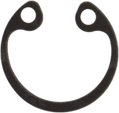 Rotor Clip - 0.015" Thick, Phosphate Finish, Steel Snap Internal Retaining Ring - 0.02" Groove Width, 0.009" Groove Depth, 0.268" Groove Diam, Grade 1060-1090 - Industrial Tool & Supply