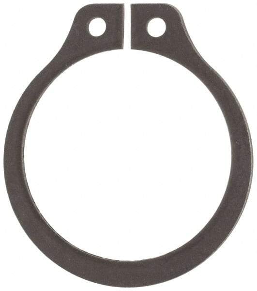 Rotor Clip - 0.646" Groove Diam, 11/16" Shaft Diam, Phosphate Steel, Snap External Retaining Rings - 0.046" Groove Width, 0.021" Groove Depth, 0.042" Ring Thickness, Grade 1060-1090 - Industrial Tool & Supply