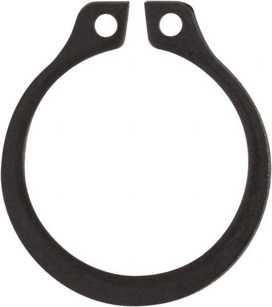 Rotor Clip - 0.53" Groove Diam, 9/16" Shaft Diam, Phosphate Steel, Snap External Retaining Rings - 0.039" Groove Width, 0.016" Groove Depth, 0.035" Ring Thickness, Grade 1060-1090 - Industrial Tool & Supply