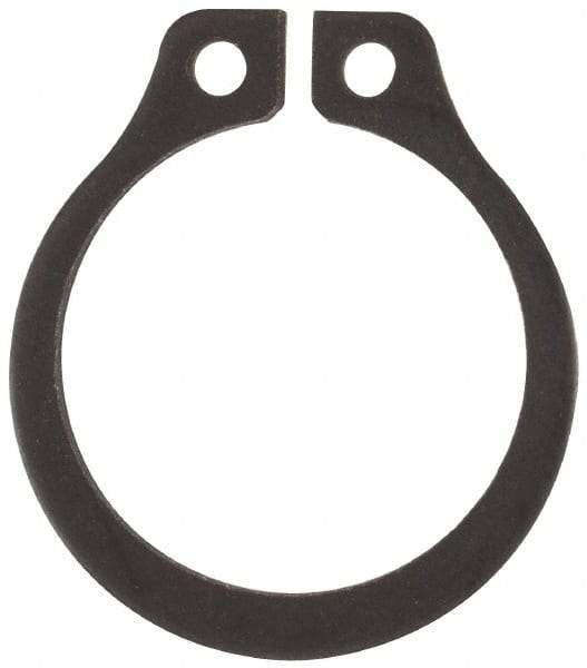 Rotor Clip - 0.468" Groove Diam, 1/2" Shaft Diam, Phosphate Steel, Snap External Retaining Rings - 0.039" Groove Width, 0.016" Groove Depth, 0.035" Ring Thickness, Grade 1060-1090 - Industrial Tool & Supply