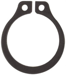Rotor Clip - 0.468" Groove Diam, 1/2" Shaft Diam, Phosphate Steel, Snap External Retaining Rings - 0.039" Groove Width, 0.016" Groove Depth, 0.035" Ring Thickness, Grade 1060-1090 - Industrial Tool & Supply