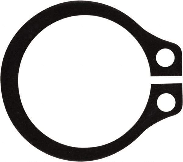 Rotor Clip - 0.382" Groove Diam, 13/32" Shaft Diam, Phosphate Steel, Snap External Retaining Rings - 0.029" Groove Width, 0.012" Groove Depth, 0.025" Ring Thickness, Grade 1060-1090 - Industrial Tool & Supply