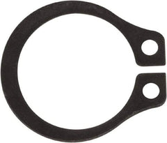 Rotor Clip - 0.352" Groove Diam, 3/8" Shaft Diam, Phosphate Steel, Snap External Retaining Rings - 0.029" Groove Width, 0.012" Groove Depth, 0.025" Ring Thickness, Grade 1060-1090 - Industrial Tool & Supply