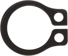 Rotor Clip - 0.23" Groove Diam, 1/4" Shaft Diam, Phosphate Steel, Snap External Retaining Rings - 0.029" Groove Width, 0.01" Groove Depth, 0.025" Ring Thickness, Grade 1060-1090 - Industrial Tool & Supply