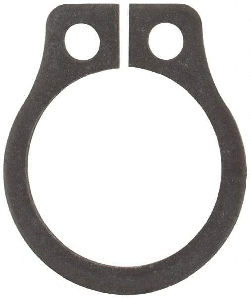 Rotor Clip - 0.261" Groove Diam, 9/32" Shaft Diam, Phosphate Steel, Snap External Retaining Rings - 0.029" Groove Width, 0.01" Groove Depth, 0.025" Ring Thickness, Grade 1060-1090 - Industrial Tool & Supply