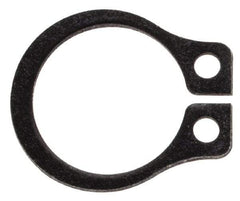 Rotor Clip - 0.29" Groove Diam, 5/16" Shaft Diam, Phosphate Steel, Snap External Retaining Rings - 0.029" Groove Width, 0.011" Groove Depth, 0.025" Ring Thickness, Grade 1060-1090 - Industrial Tool & Supply