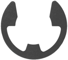 Rotor Clip - 0.835" Groove Diam, 63/64" Shaft Diam, Phosphate Steel, E Style External Retaining Rings - 0.056" Groove Width, 0.074" Groove Depth, 0.05" Ring Thickness, Grade 1060-1090 - Industrial Tool & Supply