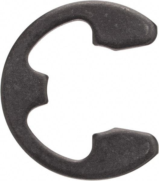 Rotor Clip - 0.396" Groove Diam, 1/2" Shaft Diam, Phosphate Steel, E Style External Retaining Rings - 0.046" Groove Width, 0.052" Groove Depth, 0.042" Ring Thickness, Grade 1060-1090 - Industrial Tool & Supply