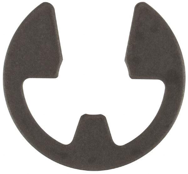Rotor Clip - 0.21" Groove Diam, 1/4" Shaft Diam, Phosphate Steel, E Style External Retaining Rings - 0.029" Groove Width, 0.02" Groove Depth, 0.025" Ring Thickness, Grade 1060-1090 - Industrial Tool & Supply