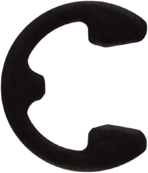 Rotor Clip - 0.102" Groove Diam, 9/64" Shaft Diam, Phosphate Steel, E Style External Retaining Rings - 0.02" Groove Width, 0.019" Groove Depth, 0.015" Ring Thickness, Grade 1060-1090 - Industrial Tool & Supply