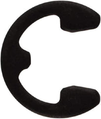 Rotor Clip - 0.102" Groove Diam, 9/64" Shaft Diam, Phosphate Steel, E Style External Retaining Rings - 0.02" Groove Width, 0.019" Groove Depth, 0.015" Ring Thickness, Grade 1060-1090 - Industrial Tool & Supply