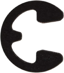 Rotor Clip - 0.074" Groove Diam, 3/32" Shaft Diam, Phosphate Steel, E Style External Retaining Rings - 0.02" Groove Width, 0.01" Groove Depth, 0.015" Ring Thickness, Grade 1060-1090 - Industrial Tool & Supply