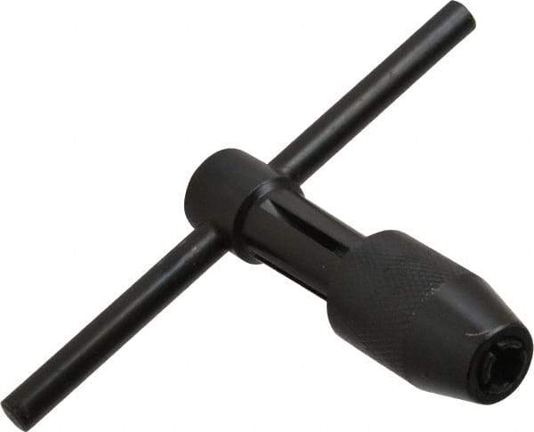 Cle-Line - 7/32 to 1/2" Tap Capacity, T Handle Tap Wrench - 3-5/8" Overall Length - Industrial Tool & Supply